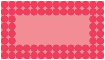 Pink polka dot background. Abstract background with circles in pink and red colors. Vector illustration.