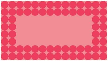 Pink polka dot background. Abstract background with circles in pink and red colors. Vector illustration.