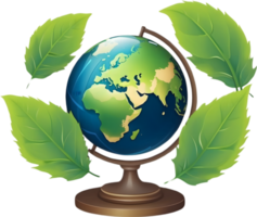 AI generated earth logo for world environment safe png