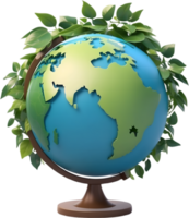 AI generated earth logo for world environment safe png