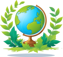 AI generated earth logo for world environment safe png