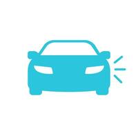 Car front view icon. From blue icon set. vector