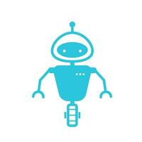 robot uno rueda icono. desde azul icono colocar. vector