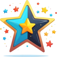 AI generated cute star cartoon style png