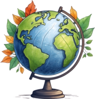 AI generated earth logo for world environment safe png