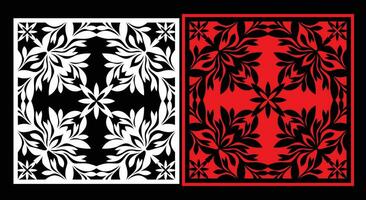 Decorative wall panels set Jali design CNC pattern, cnc design furniture vector