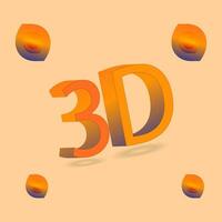 3d estilo texto efecto con degradado color gráfico estilo y modelo vector