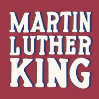 Martin Luther King text banner. Handwriting lettering Data privacy day text square composition. Hand drawn vector art.