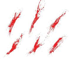 Bleeding set of blood paint splash background vector
