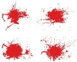 Collection of drop blood splatter vector