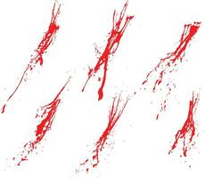 Vector bleeding set ink splatter blood background