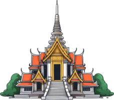 ai genererad thai tempel png ai generativ