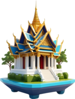 ai generato tailandese tempio png ai generativo