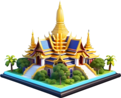 ai genererad thai tempel png ai generativ