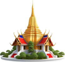 AI generated thai temple png ai generative