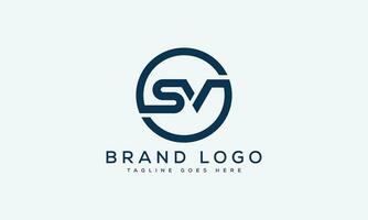 letra sv logo diseño vector modelo diseño para marca.