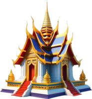 AI generated thai temple png ai generative