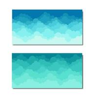 Collection Sky and Clouds Beautiful sky Background flat design background cloud illustration vector