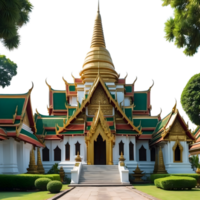 ai gerado tailandês budista têmpora ilustração, png, wat pho png