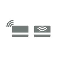 Contactless credit and debit card icon set. Nfc, Rfid and wireless cards icons. vector