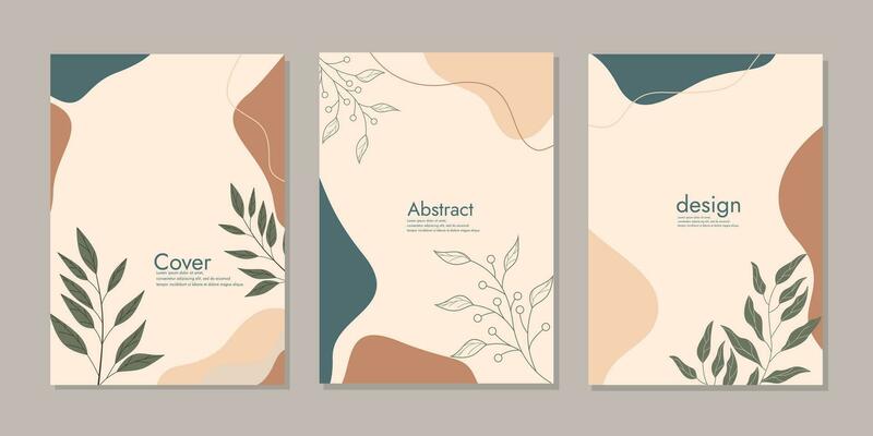 Cover template with floral pattern. beauty botanical abstract background. size A4 for poster, greeting and business card, invitation, flyer, banner, brochure, email header, advertising, and page cover