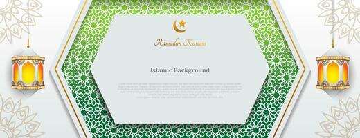 white islamic banner background for ramadan kareem, eid mubarak, eid al-adha, eid al-fitr, etc. vector