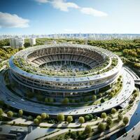 AI generated 3D miniature model of the stadium photo