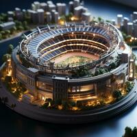 AI generated 3D miniature model of the stadium photo