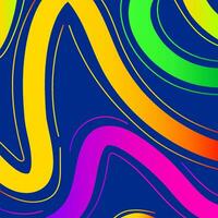 Banner abstract line neon color style vector