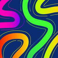 Banner abstract line neon color style vector