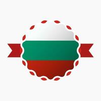 creativo Bulgaria bandera emblema Insignia vector