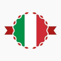Creative Italy Flag Emblem Badge vector