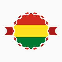 Creative Bolivia Flag Emblem Badge vector