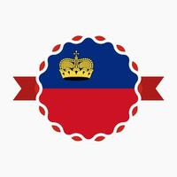 Creative Liechtenstein Flag Emblem Badge vector