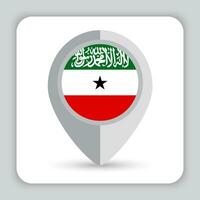 Somaliland Flag Pin Map Icon vector