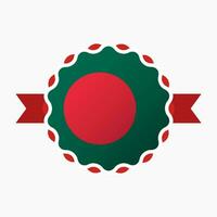 creativo Bangladesh bandera emblema Insignia vector