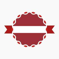 Creative Latvia Flag Emblem Badge vector
