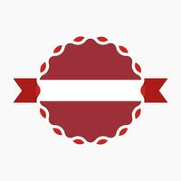 Creative Latvia Flag Emblem Badge vector