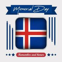 Iceland Memorial Day Vector Illustration