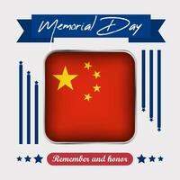 China Memorial Day Vector Illustration