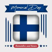 Finland Memorial Day Vector Illustration