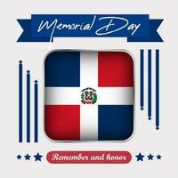 Dominican Republic Memorial Day Vector Illustration