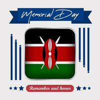 Kenya Memorial Day Vector Illustration