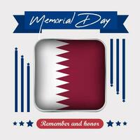 Qatar Memorial Day Vector Illustration