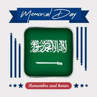 Saudi Arabia Memorial Day Vector Illustration