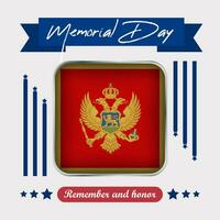 Montenegro Memorial Day Vector Illustration