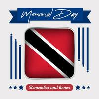 Trinidad and Tobago Memorial Day Vector Illustration