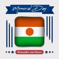 Niger Memorial Day Vector Illustration