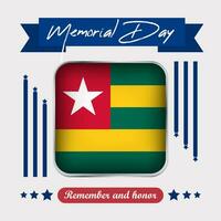 Togo Memorial Day Vector Illustration
