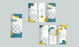 vector flat design travel brochure template